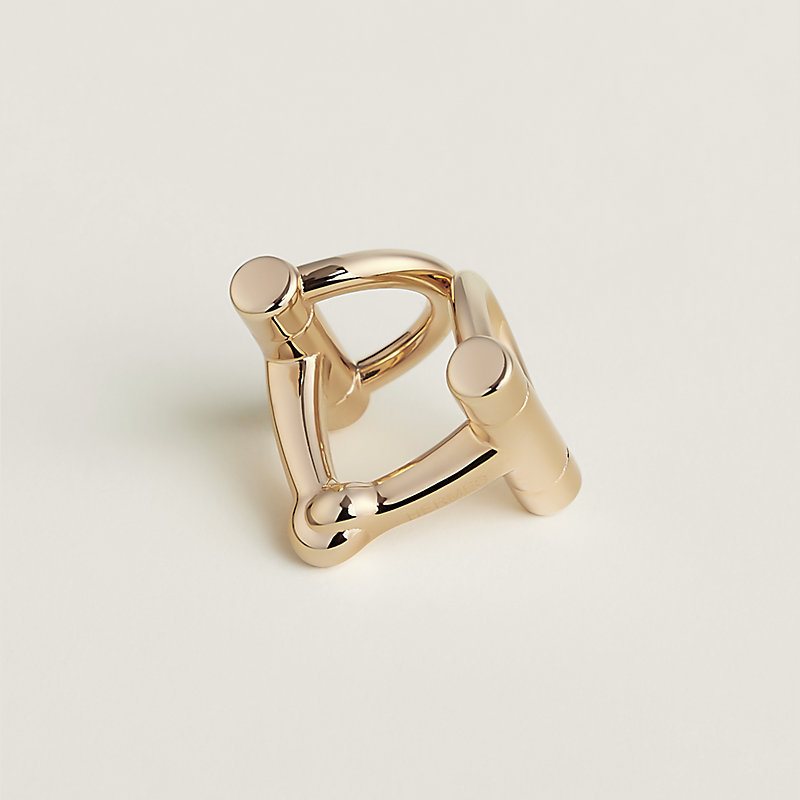 Mini Double D Twilly ring - Brown | Hermès Saudi Arabia